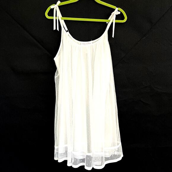 Oscar de la Renta Pink Label women’s sexy sheer chemise and robe set - Picture 6 of 12